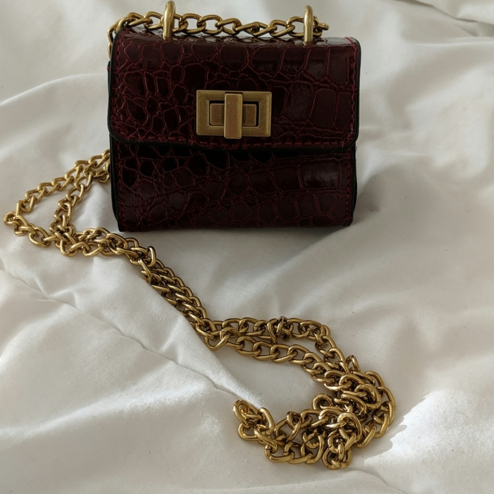 Stone pattern mini flip square bag - Picture 2 of 2